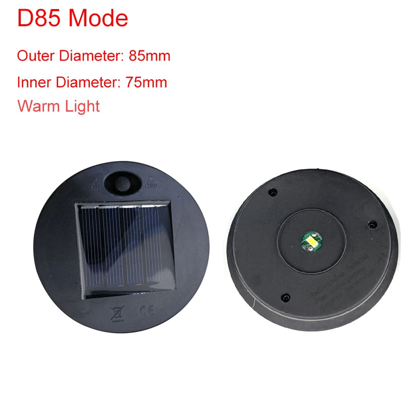 Solar Decorative Fairy Light Outdoor Waterproof Light Control Solar Power Glass Decorative Light Lid Accessories Solar Lamp Bead